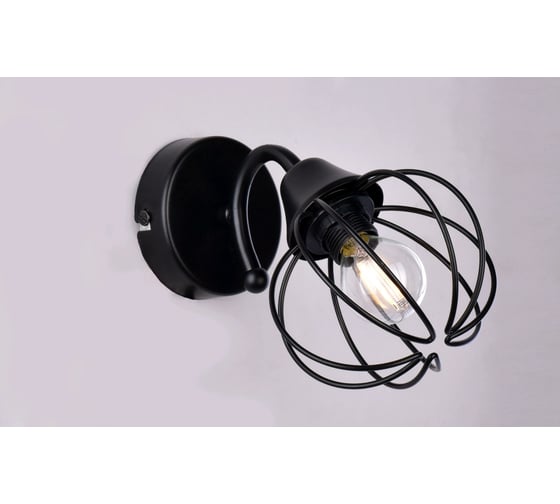 Бра РОССВЕТ 1х60ВтхE14 РС20867 BK/1W 1