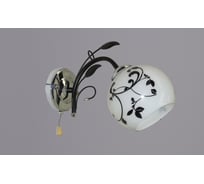 Бра РОССВЕТ 1х60ВтхE27 РС21028 BK+CR/1W