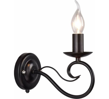 Бра РОССВЕТ 1х60ВтхE14 РС20944 BK/1W