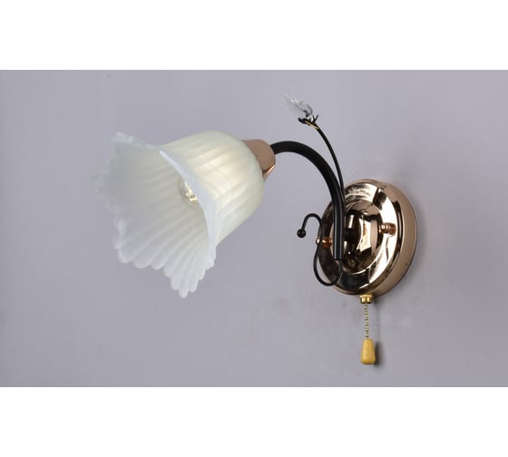 Бра РОССВЕТ 1х60ВтхE27 РС21568 BK/1W