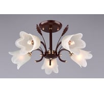 Подвесная люстра РОССВЕТ 5*60Вт*E27 РС20159 BRN+FG/5C