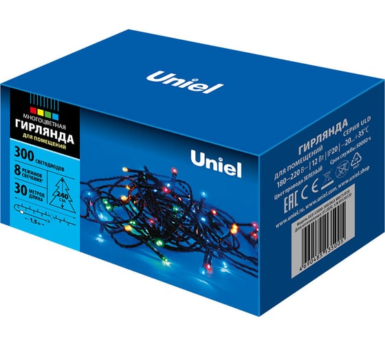 Светодиодная гирлянда Uniel ULD-S3000-300/DGA MULTI, IP20 UL-00007311