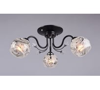 Люстра РОССВЕТ 3х60ВтхE27 РС20107 BK+CR/3C