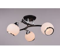 Люстра РОССВЕТ 3х60ВтхE27 РС20037 BK+CR/3C