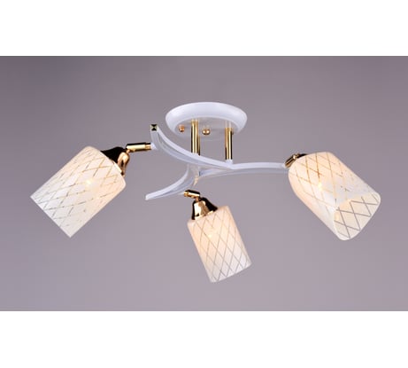 Люстра РОССВЕТ 3х60ВтхE27 РС17790 WT+FG/3C