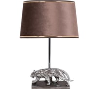 Настольный светильник BOGACHO Тигр серебристого цвета СБ-190/АСр/Тюссо кофе