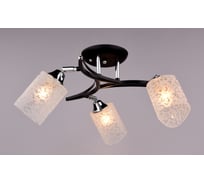 Люстра РОССВЕТ 3х60ВтхE27 РС20013 BK+CR/3C