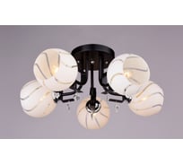 Люстра РОССВЕТ 5х60ВтхE27 РС18320 BK+CR/5C