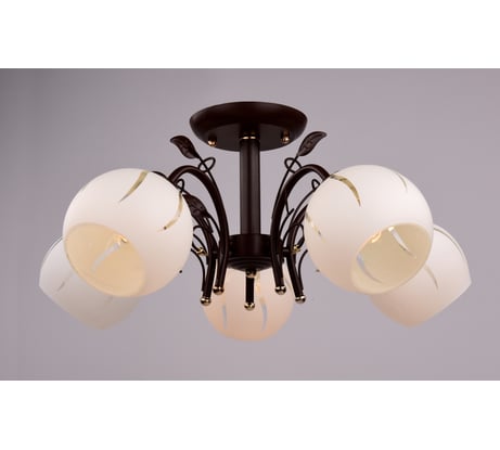 Люстра РОССВЕТ 5х60ВтхE27 РС20000 BRN+FG/5C