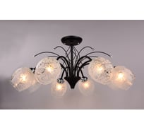 Люстра РОССВЕТ 8х60ВтхE27 РС20030 BK+CR/8C