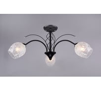 Люстра РОССВЕТ 3х60ВтхE27 РС20030 BK+CR/3C