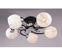 Люстра РОССВЕТ 5х60ВтхE27 РС20083 BK+CR/5C