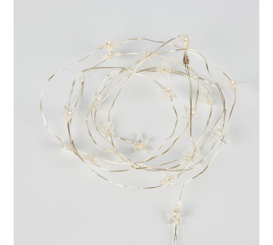 Светодиодная гирлянда на батарейках Uniel ULD-S1900-020/STB/2AA WARM WHITE, IP20, STARS UL-00008619