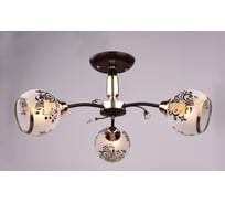 Люстра РОССВЕТ 3х60ВтхE27 РС20074 BRN+FG/3C