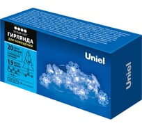 Светодиодная гирлянда на батарейках Uniel ULD-S1900-020/STB/2AA WHITE, IP20, SNOWFLAKES MINI UL-00008620