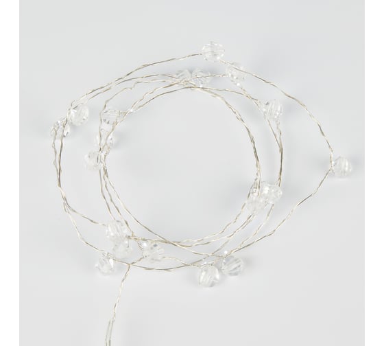 Светодиодная гирлянда на батарейках Uniel ULD-S1900-020/STB/2AA WHITE, IP20, BEADS MINI UL-00008621