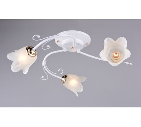 Люстра РОССВЕТ 3х60ВтхE27 РС20506 WT+FG/3C