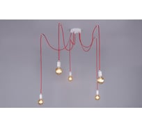 Потолочно-подвесной светильник РОССВЕТ 5х60ВтхE27 РС20816 WT+RD/5P