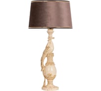 Настольный светильник BOGACHO Павлин бежевого цвета СБ-75/АС/Тюссо кофе