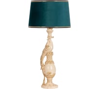 Настольный светильник BOGACHO Павлин бежевого цвета СБ-75/АС/Тюссо мурена