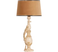 Настольный светильник BOGACHO Павлин бежевого цвета СБ-75/АС/Тюссо поталь