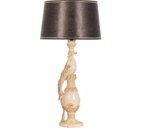 Настольный светильник BOGACHO Павлин бежевого цвета СБ-75/АС/Тюссо шоколад