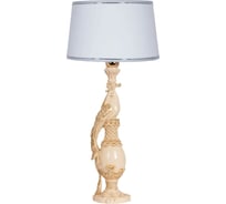 Настольный светильник BOGACHO Павлин бежевого цвета СБ-75/АС/Тюссо снег