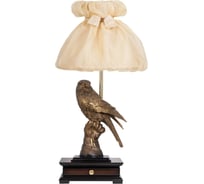 Настольный светильник BOGACHO Соколиная охота бронзового цвета СБ-8/Б/Мадлен жемчуг