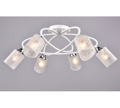 Потолочная люстра РОССВЕТ 6х60ВтхE27 РС20955 WT+CR/6C