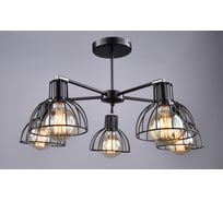 Потолочная люстра РОССВЕТ 5х60ВтхE27 РС21077 BK+CR/5C
