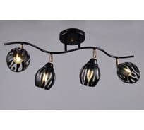 Потолочная люстра РОССВЕТ 4х60ВтхE27 РС21098 BK+FG/4C