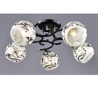 Потолочная люстра РОССВЕТ 5х60ВтхE27 РС21156 BK+CR/5C