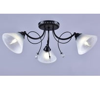 Потолочная люстра РОССВЕТ 3х60ВтхE27 РС21353 BK+CR/3C