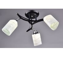 Люстра РОССВЕТ 3х60ВтхE27 РС21196 BK+CR/3C