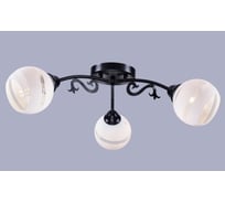 Потолочная люстра РОССВЕТ 3х60ВтхE27 РС21392 BK/3C