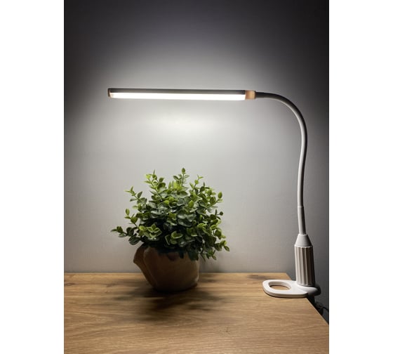 Настольный светильник Uniel светодиодный на струбцине TLD-572 White/LED/500Lm/4500K/Dimmer UL-00008663