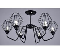 Потолочная люстра РОССВЕТ 6*60Вт*E27 РС21047 BK+CR/6C