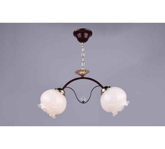 Подвесной светильник РОССВЕТ 2х60ВтхE27 РС20561 BRN+FG/2P 1