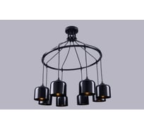 Потолочно-подвесной светильник РОССВЕТ 8х60ВтхE27 РС21586 BK/8P