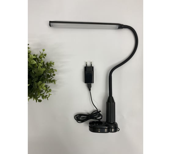 Настольный светильник Uniel светодиодный на струбцине TLD-572 Black/LED/500Lm/4500K/Dimmer UL-00008664