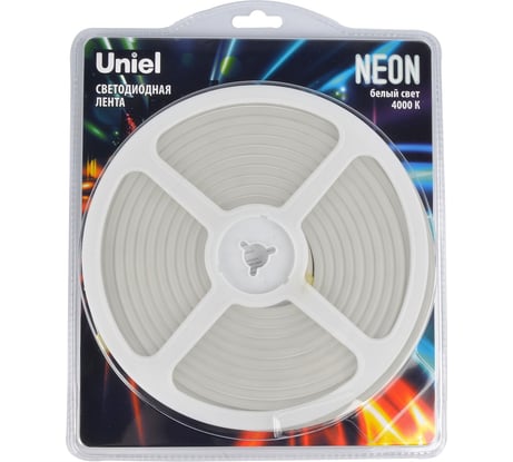 Светодиодная гибкая герметичная лента Uniel NEON ULS-N01-2835-120LED/m-6mm-IP67-DC12V-9W/m-5M-4000K UL-00009083