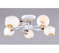 Люстра РОССВЕТ 5х60ВтхE27 РС20111 WT+FG/5C