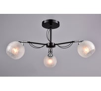 Потолочная люстра РОССВЕТ 3*60Вт*E27 РС20998 BK+CR/3C