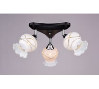 Потолочный светильник РОССВЕТ 3х40ВтхE27 РС18655 BK+CR/3C