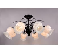 Люстра РОССВЕТ 8х60ВтхE27 РС20031 BK+CR/8C