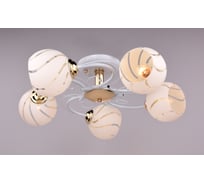 Люстра РОССВЕТ 5х60ВтхE27 РС20050 WT+FG/5C