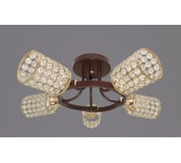 Люстра РОССВЕТ 5х60ВтхE27 РС20044 BRN+FG/5C