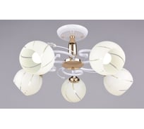 Люстра РОССВЕТ 5х60ВтхE27 РС20125 WT+FG/5C