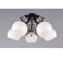 Люстра РОССВЕТ 5х60ВтхE27 РС20509 BK+CR/5C