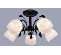 Потолочный светильник РОССВЕТ 5*60Вт*E27 РС21886 BK+CR/5C